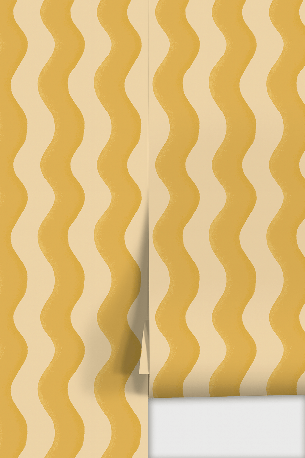 Ziggy Stripe Wallpaper, light apricot and mustard - mosswell.us