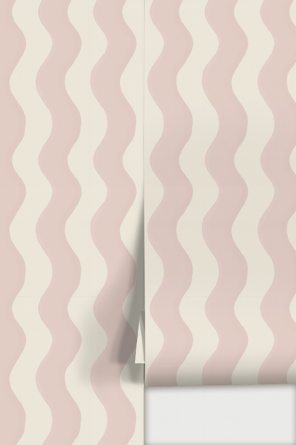 Ziggy Stripe Wallpaper, white and primrose pink - mosswell.us