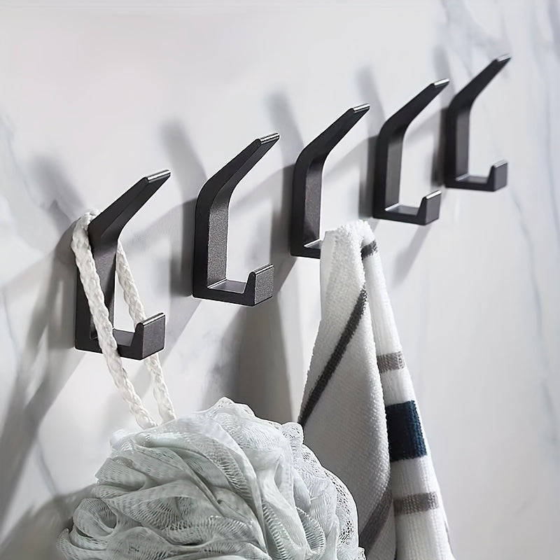 5-Pack Adhesive Wall Hooks for Bathroom Kitchen