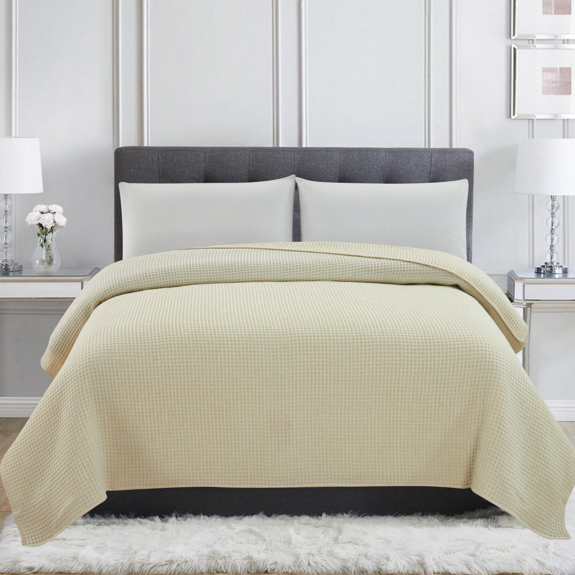 100% Merino Wool Waffle Weave Blanket - mosswell.us