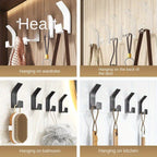 5-Pack Adhesive Wall Hooks for Bathroom Kitchen