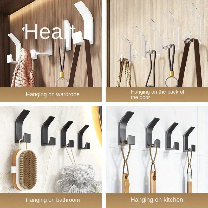 5-Pack Adhesive Wall Hooks for Bathroom Kitchen