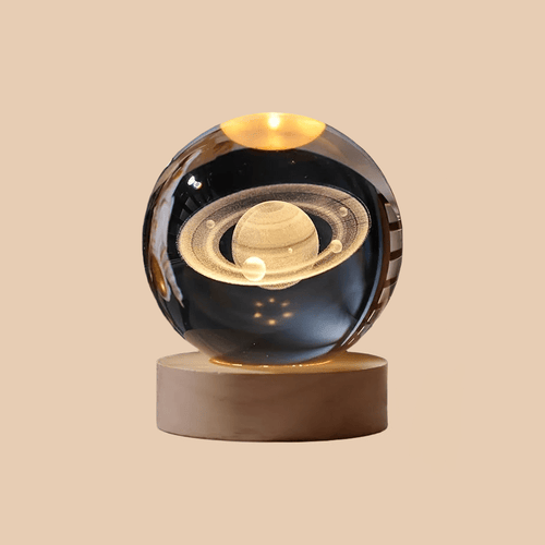 3D Galaxy Crystal Ball Night Light Warm Yellow - mosswell.us