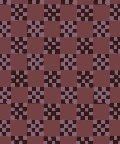 Checkered Quilt Wallpaper, eggplant