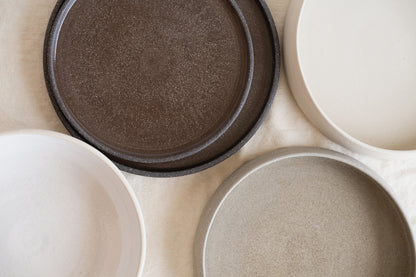 Handmade Stoneware Dinner Plate - Pumpernickel