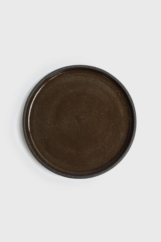 Handmade Stoneware Dinner Plate - Pumpernickel
