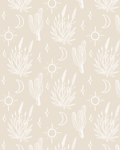 Desert Sky Wallpaper, small pattern, sand and white