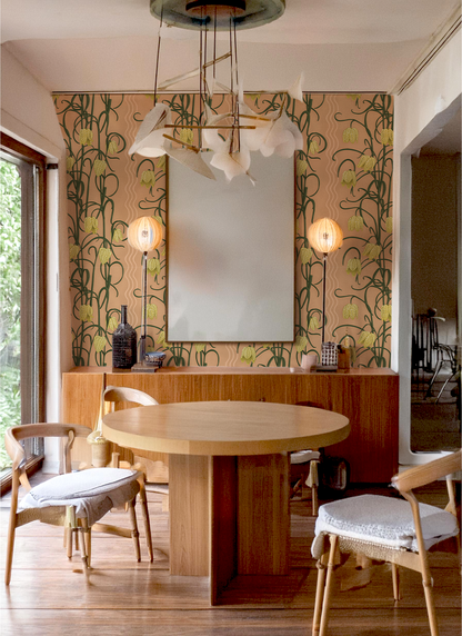 Campanas Wallpaper, clay and yellow