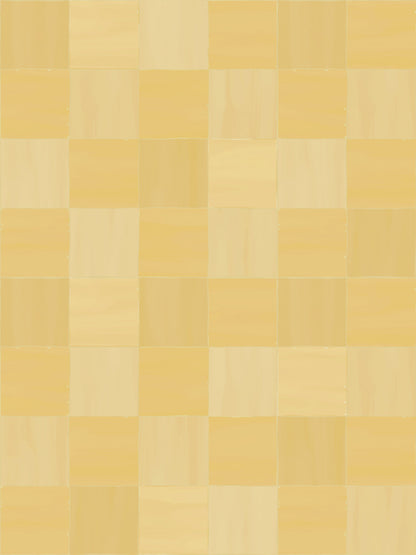 Zellige Wallpaper, butter