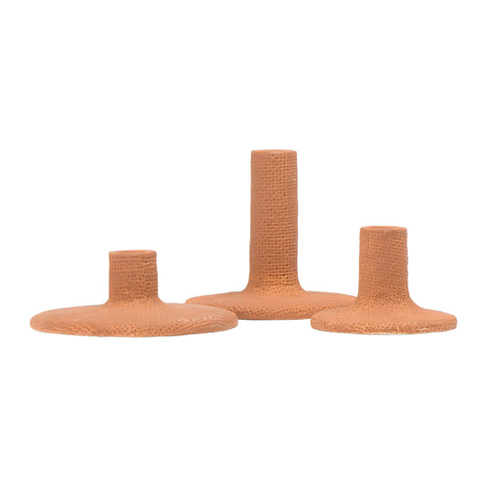 Main + Mesa Stoneware Taper Candle Holders Set of 3