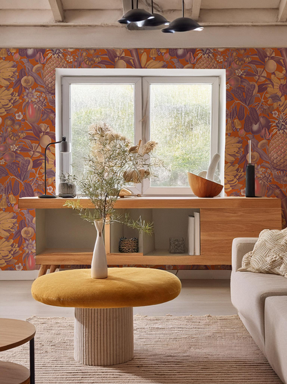 Juicy Fruit Wallpaper, orange and purple