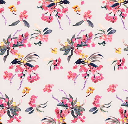 Floral Loquat Wallpaper, off-white