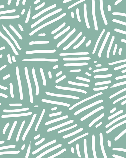 Simple Stripes Wallpaper, mint
