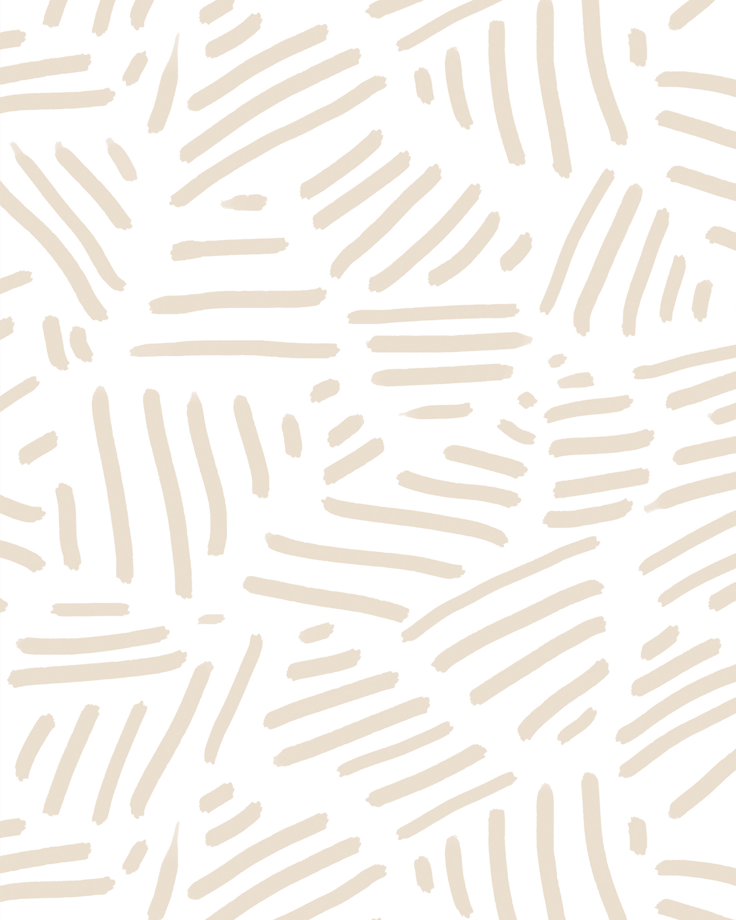 Simple Stripes Wallpaper, white and tan