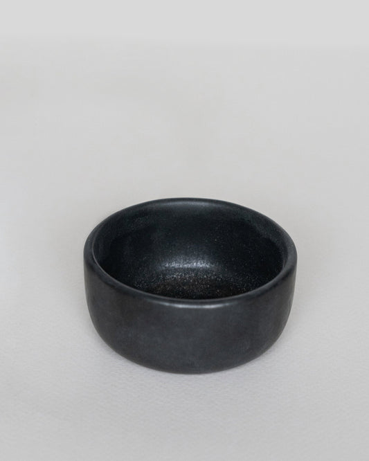 Black Matte Stoneware Pinch Bowl