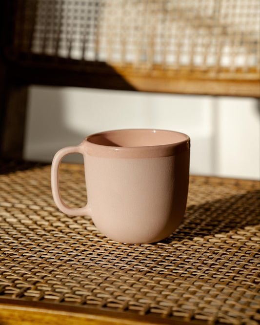 Handmade Porcelain Coffee Mug. Powder Pink