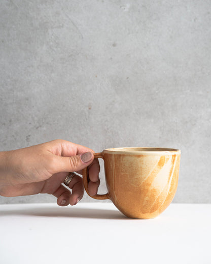 Beige Matte Stoneware Coffee Mug