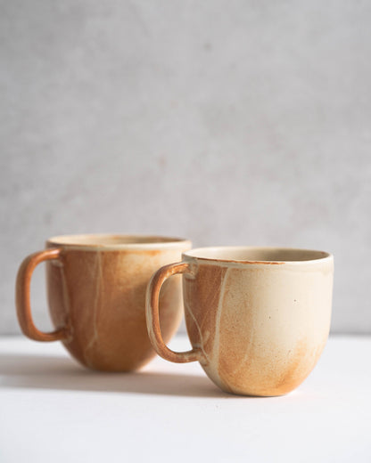 Beige Matte Stoneware Coffee Mug