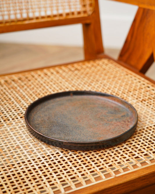 Rust Stoneware Dinner Plate