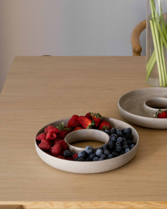 Handmade Stoneware Serving Dish - Concrete