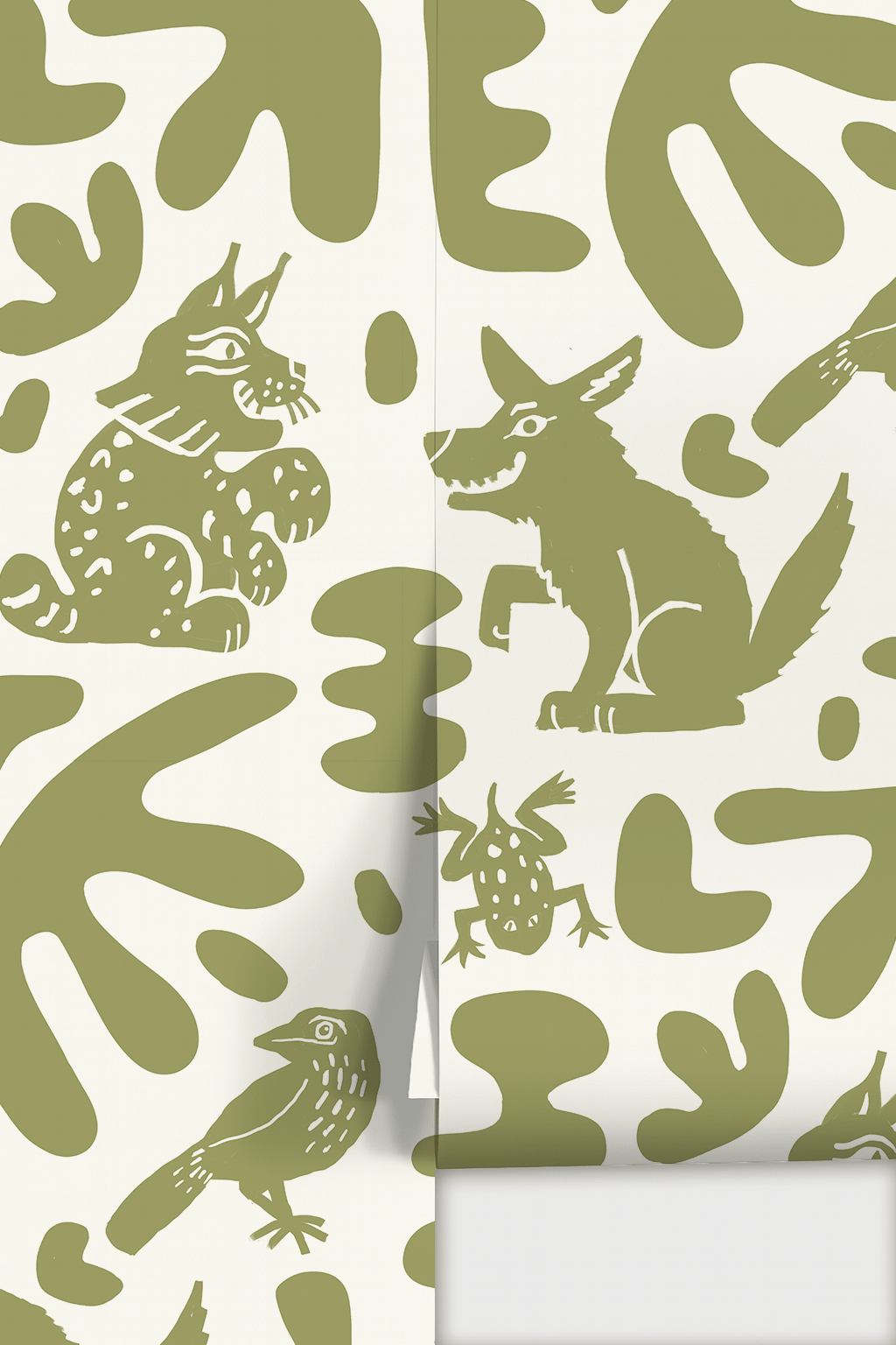 Abstract Animales Wallpaper, green - mosswell.us