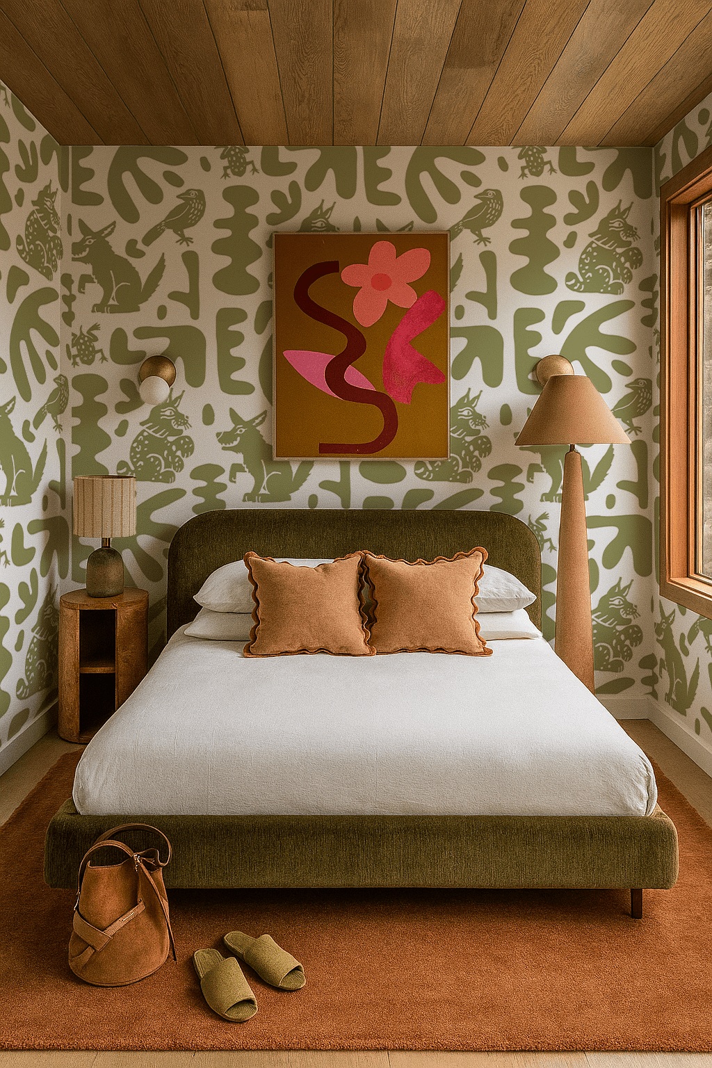Abstract Animales Wallpaper, green - mosswell.us