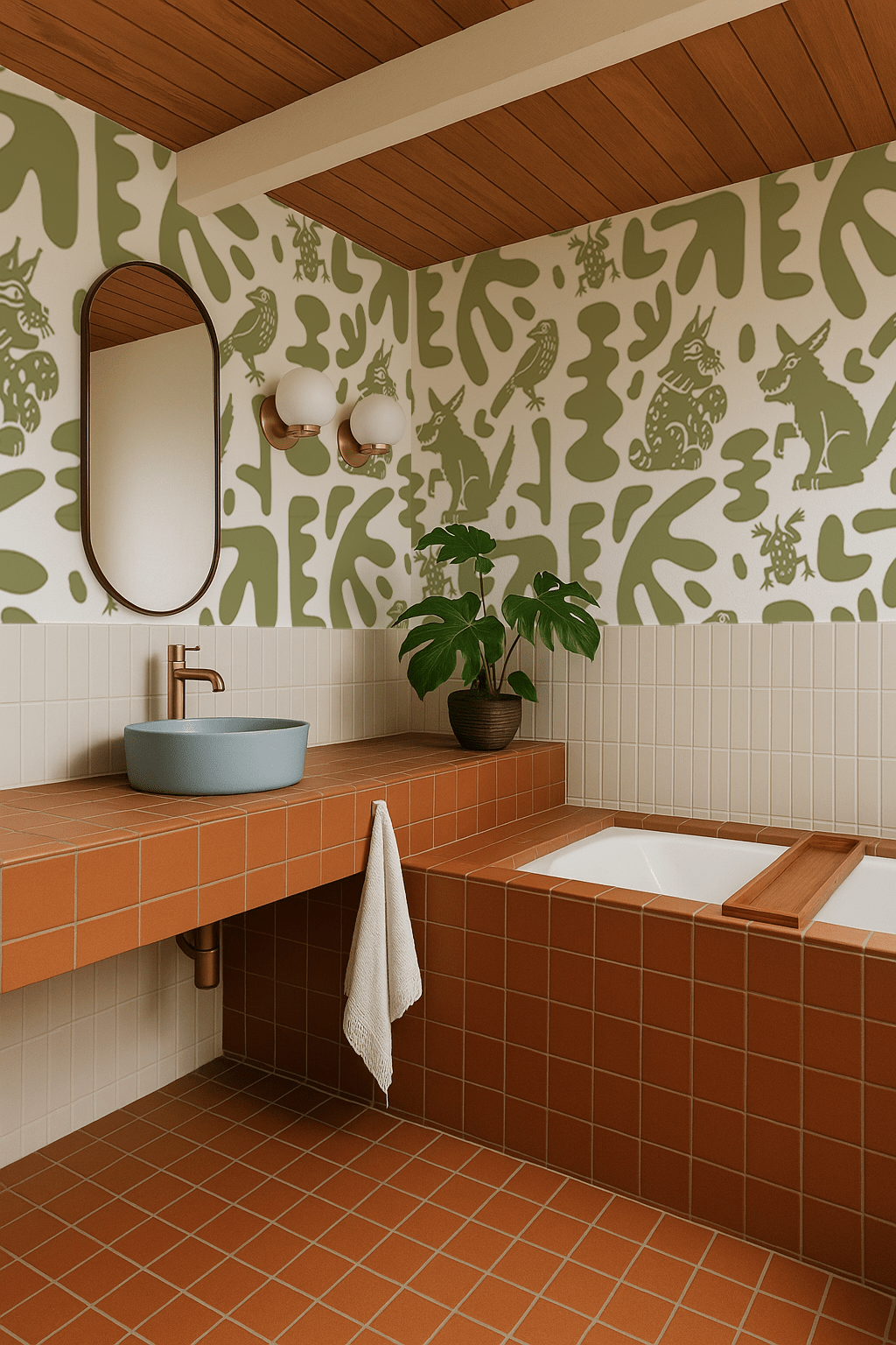 Abstract Animales Wallpaper, green - mosswell.us
