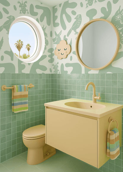 Abstract Animales Wallpaper, mint - mosswell.us