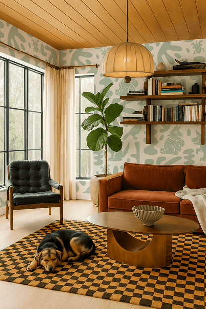 Abstract Animales Wallpaper, mint - mosswell.us