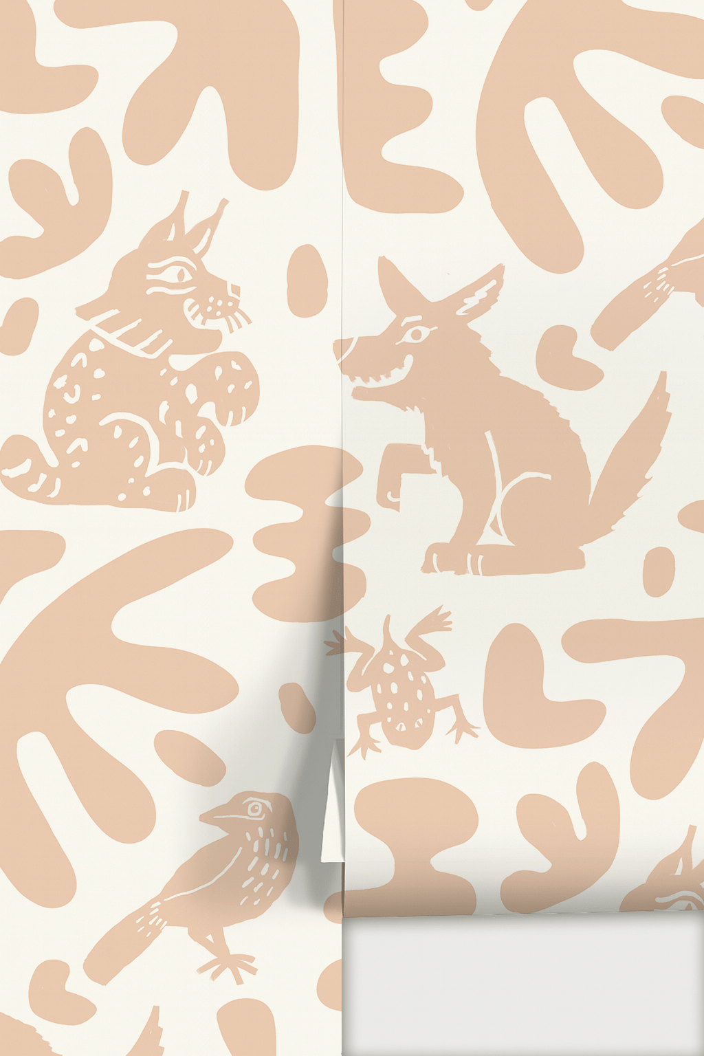Abstract Animales Wallpaper, peach - mosswell.us