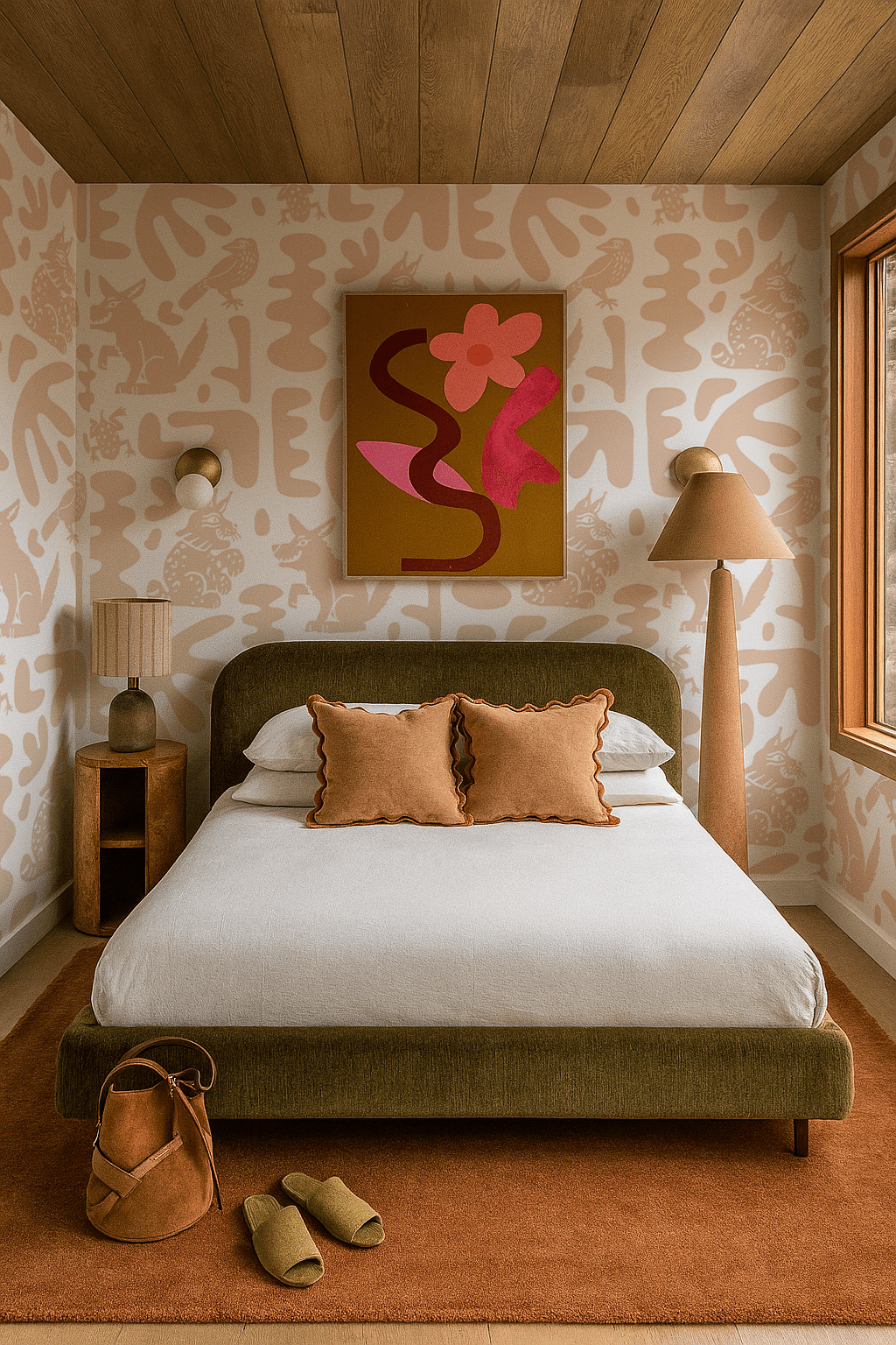 Abstract Animales Wallpaper, peach - mosswell.us
