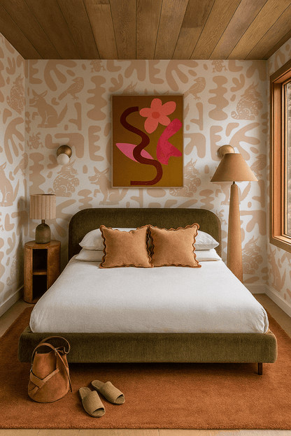 Abstract Animales Wallpaper, peach - mosswell.us