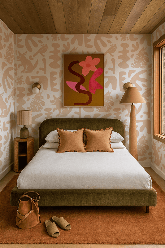 Abstract Animales Wallpaper, peach - mosswell.us