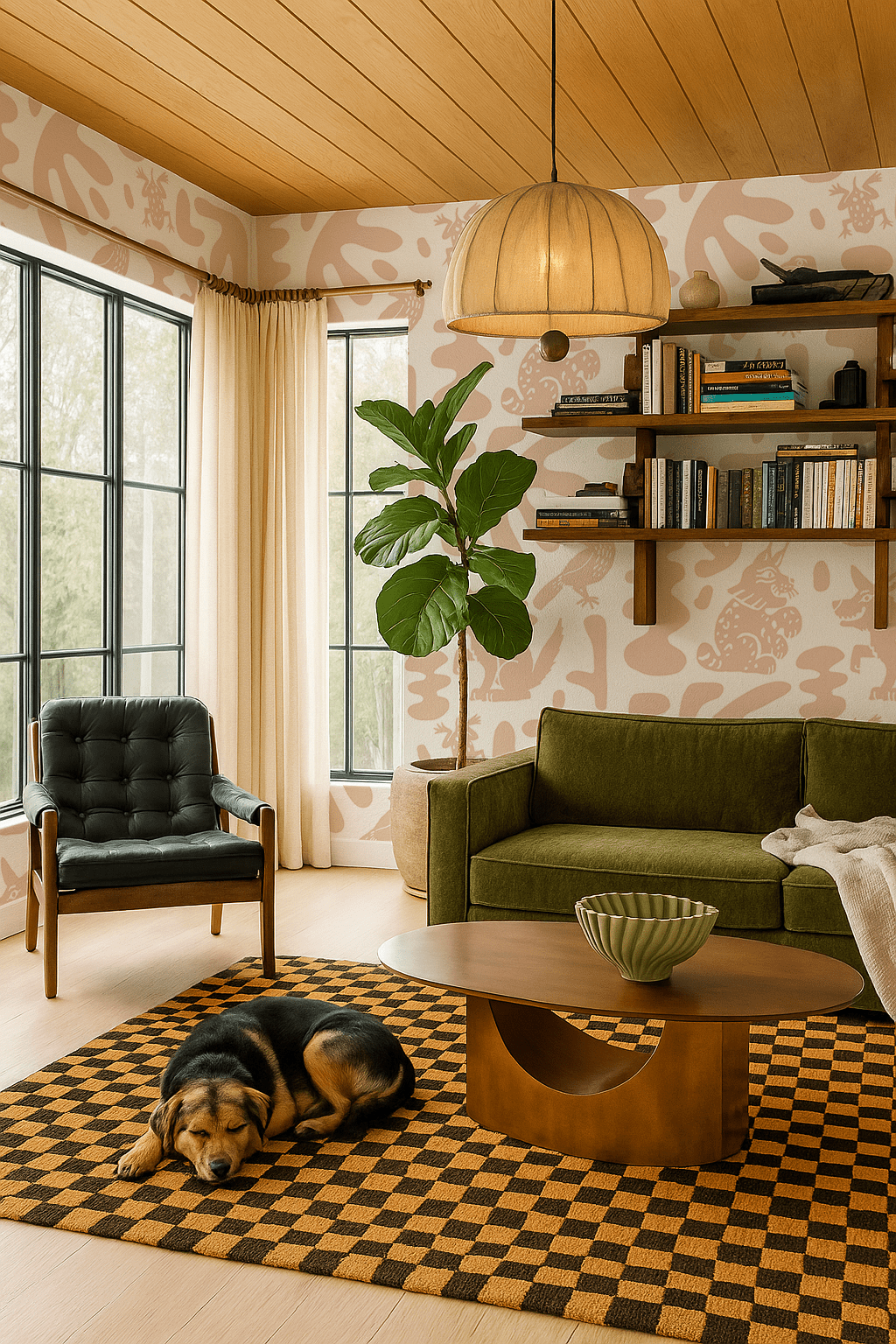 Abstract Animales Wallpaper, peach - mosswell.us