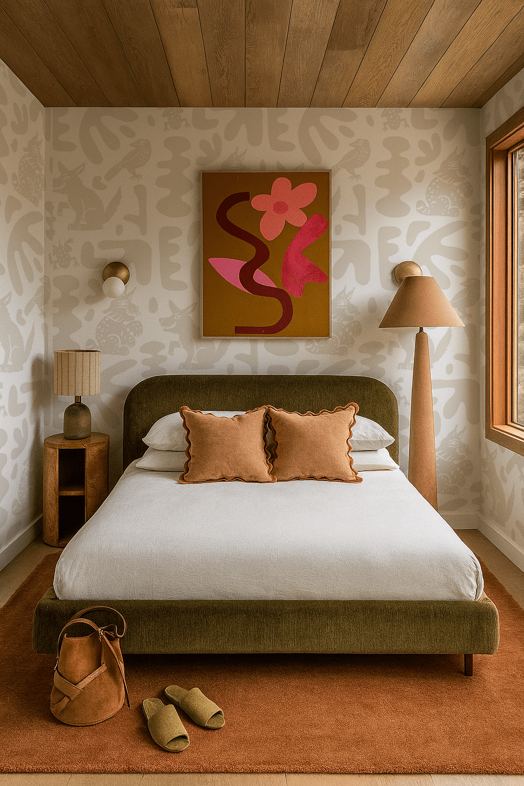 Abstract Animales Wallpaper, white & neutral - mosswell.us