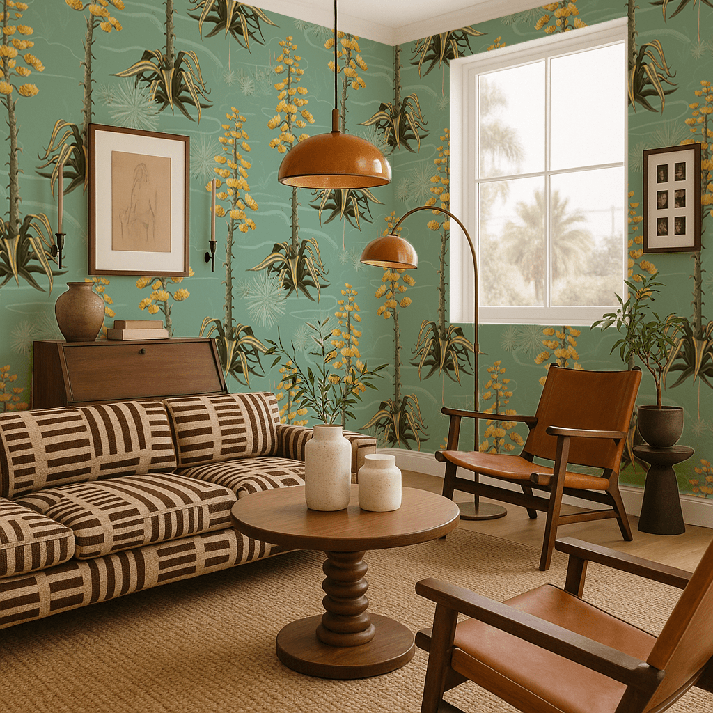 Agave Valley Wallpaper, mint - mosswell.us