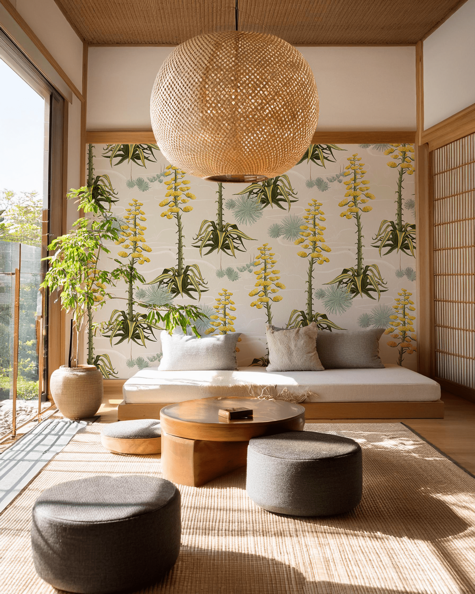 Agave Valley Wallpaper, off - white - mosswell.us