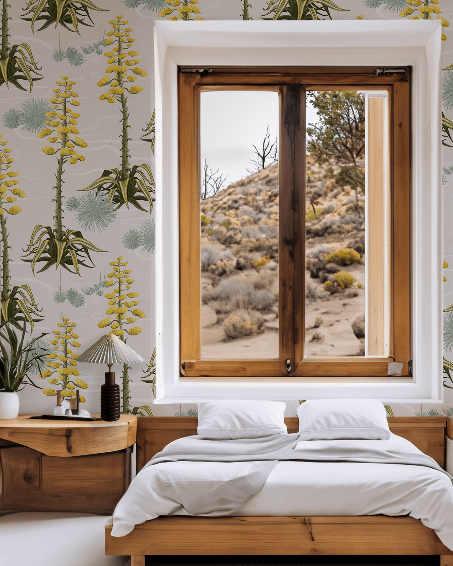 Agave Valley Wallpaper, off - white - mosswell.us