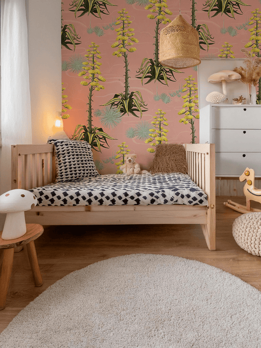 Agave Valley Wallpaper, pink - mosswell.us
