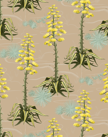 Agave Valley Wallpaper, tan - mosswell.us