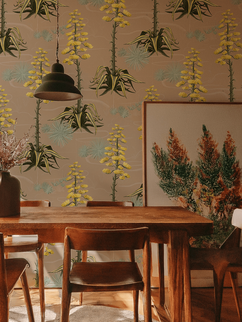 Agave Valley Wallpaper, tan - mosswell.us
