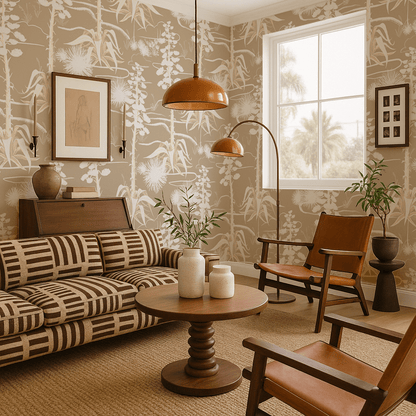 Agave Valley Wallpaper, tan and white - mosswell.us