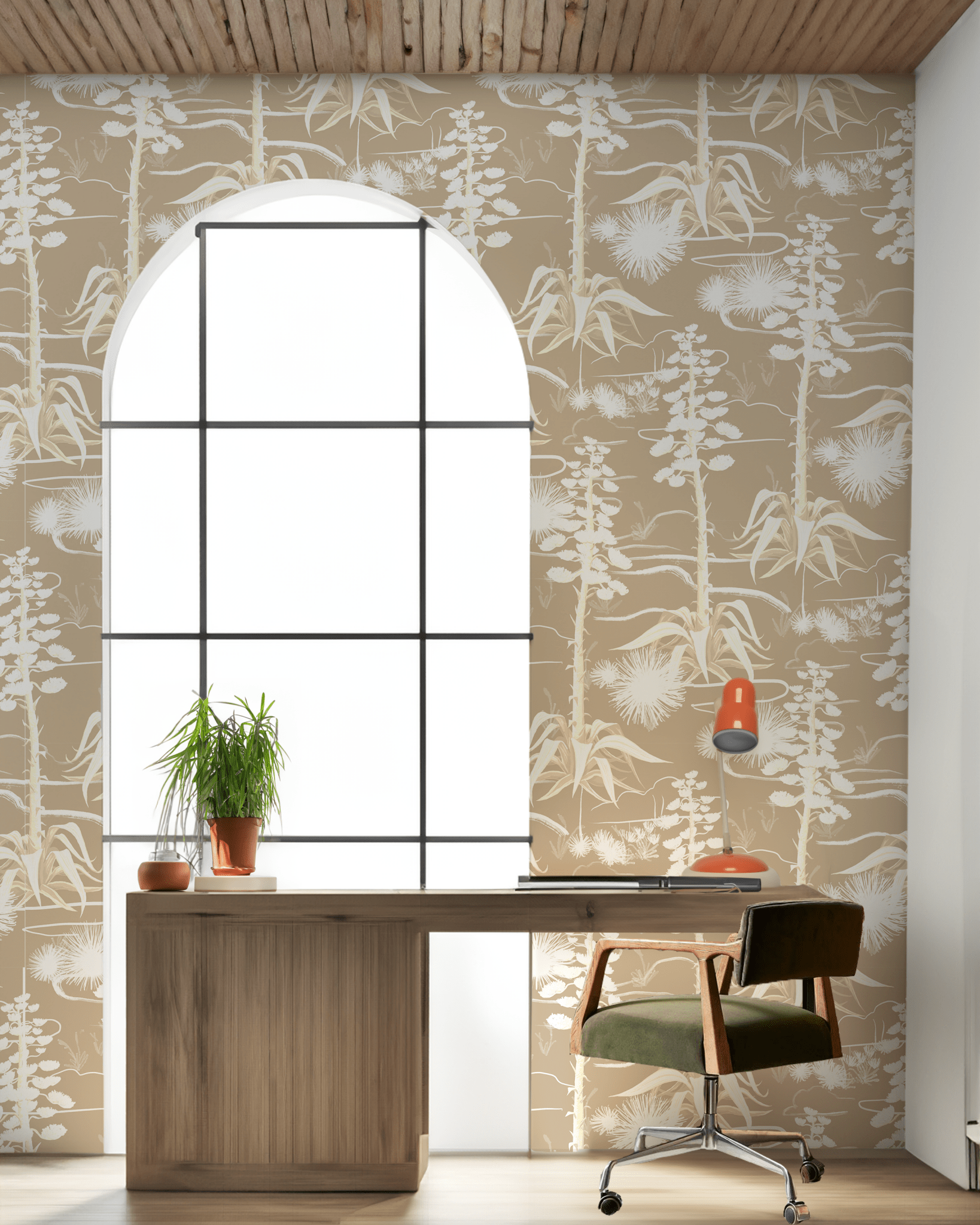 Agave Valley Wallpaper, tan and white - mosswell.us