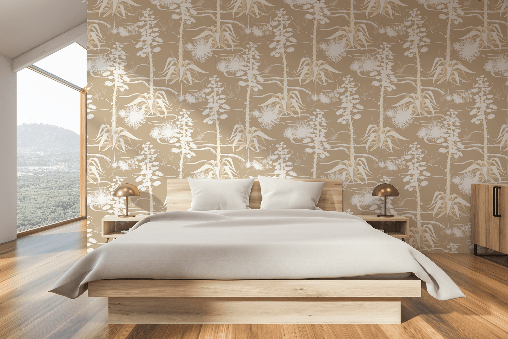 Agave Valley Wallpaper, tan and white - mosswell.us