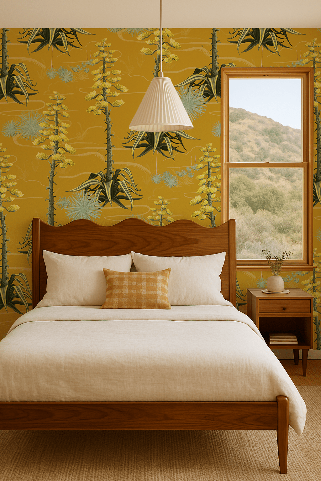 Agave Valley Wallpaper, yellow - mosswell.us