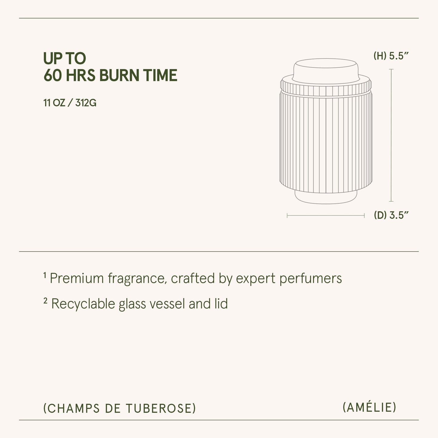 Amélie – Champs de Tuberose Candle - mosswell.us