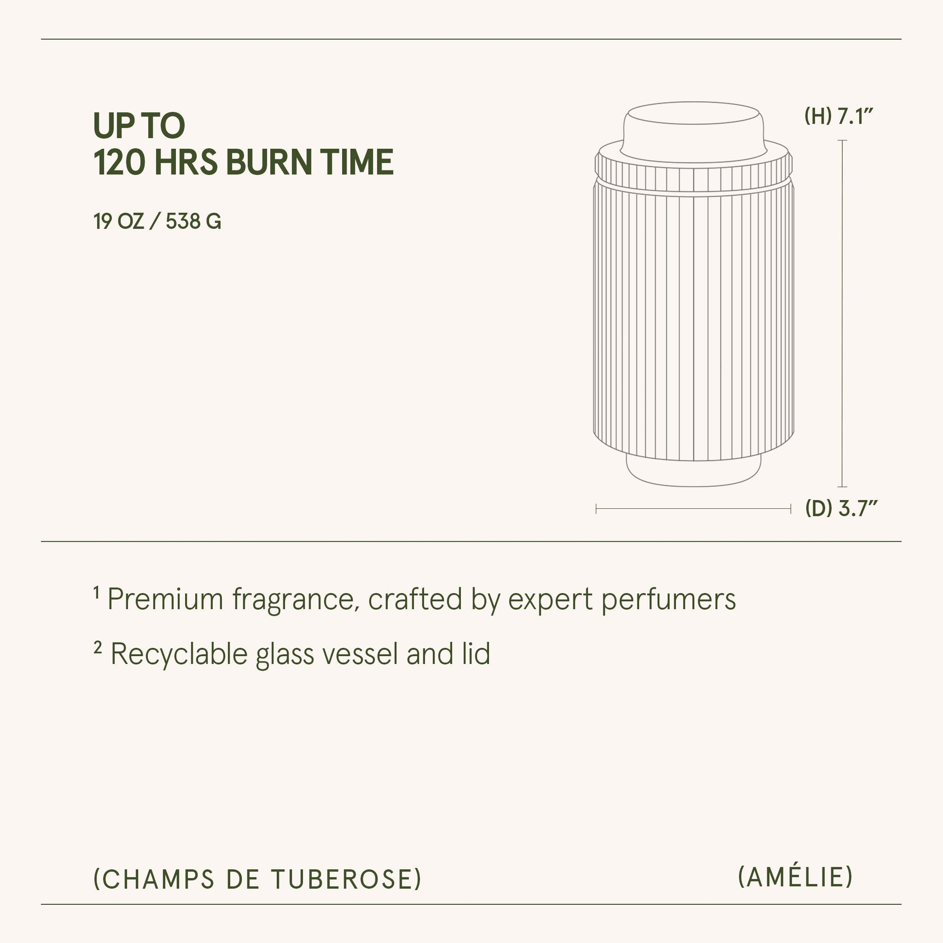 Amélie – Champs de Tuberose Candle - mosswell.us