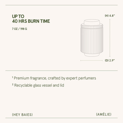 Amélie – Hey Baies Candle - mosswell.us