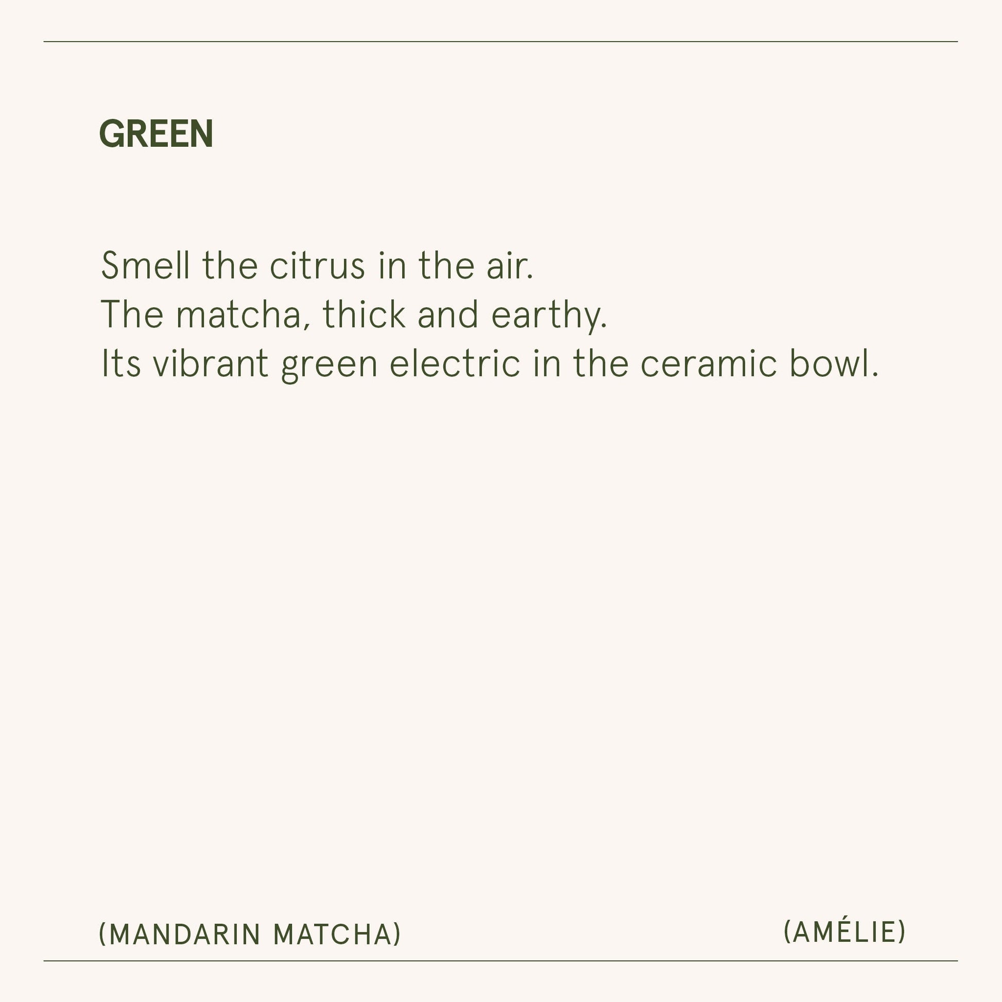Amélie – Mandarin Matcha Candle - mosswell.us