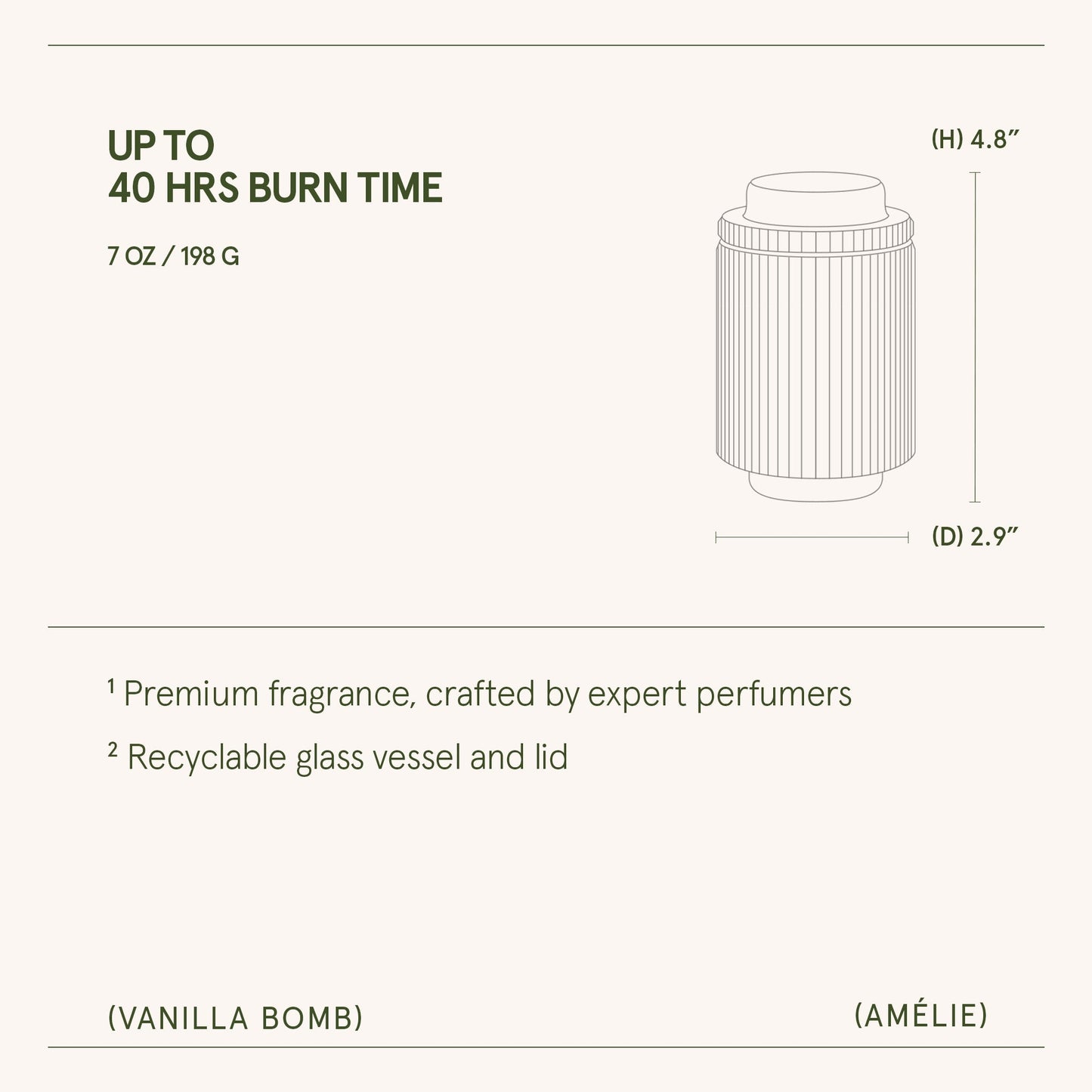 Amélie – Vanilla Bomb Candle - mosswell.us